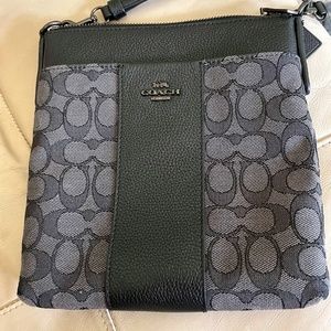 Coach Black Signature Jacquard Crossbody Bag